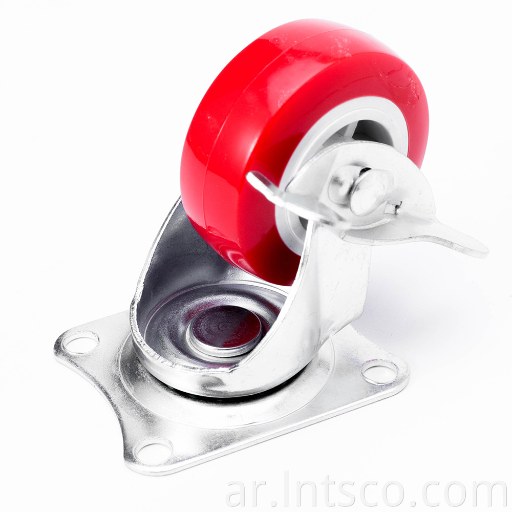 Light Duty Red PVC Casters